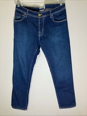 Jacob Cohen Nick Slim Fit Luxury Italian Blue Denim Jeans Size 38